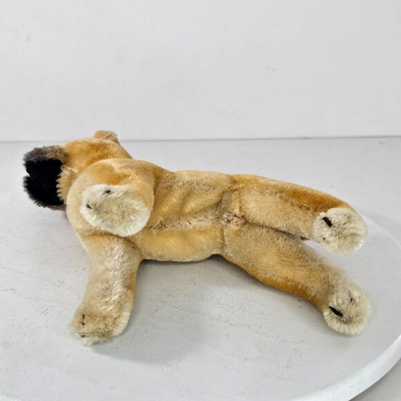 Vintage Steiff Sarras Boxer Dog Standing Mohair Plush Toy Collectible - Picture 5 of 11